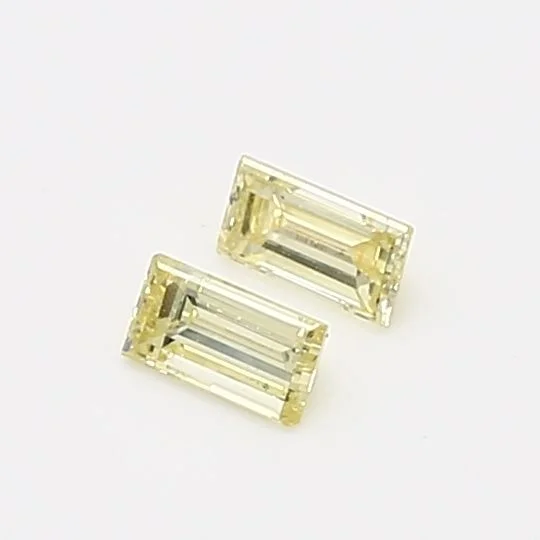 0.14 カラット Baguette ファンシー イエロー VS2 天然 ダイヤモンド