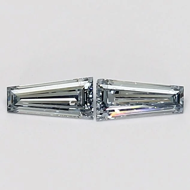 0.17 カラット Tapered Baguette ファンシー ブルー VVS1 天然 ダイヤモンド