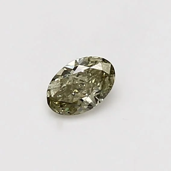 0.25 カラット オーバル ファンシー グリーン I1 天然 ダイヤモンド