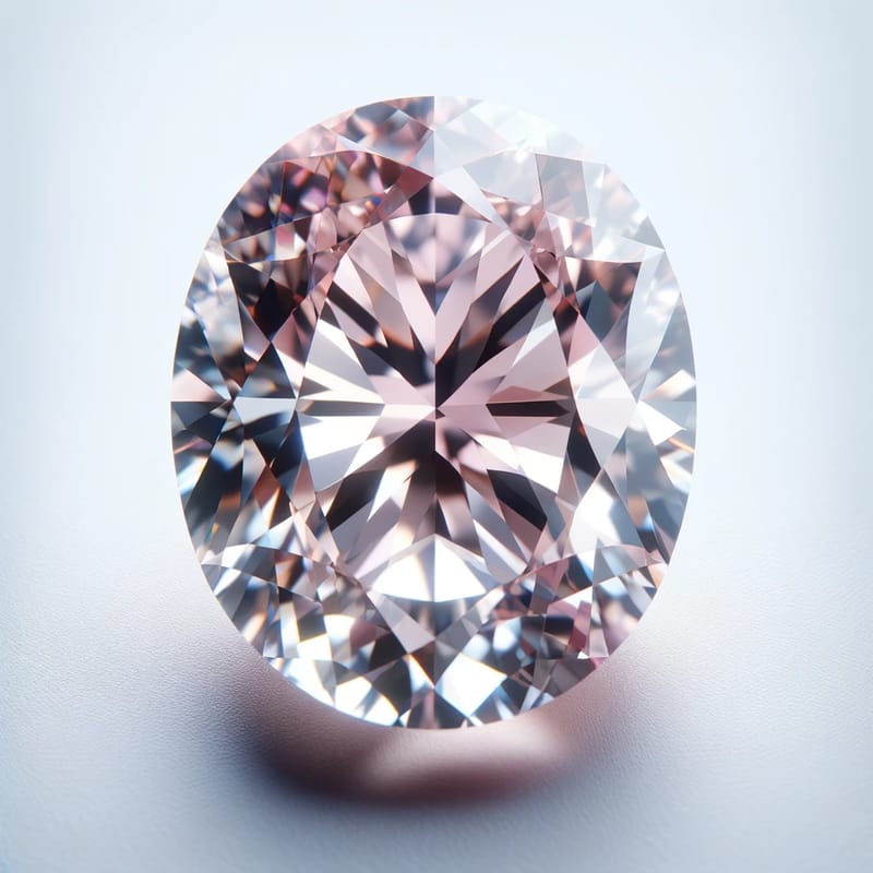 1.72 カラット VS1 クラリティ ライトピンクイン オーバル ダイヤモンド