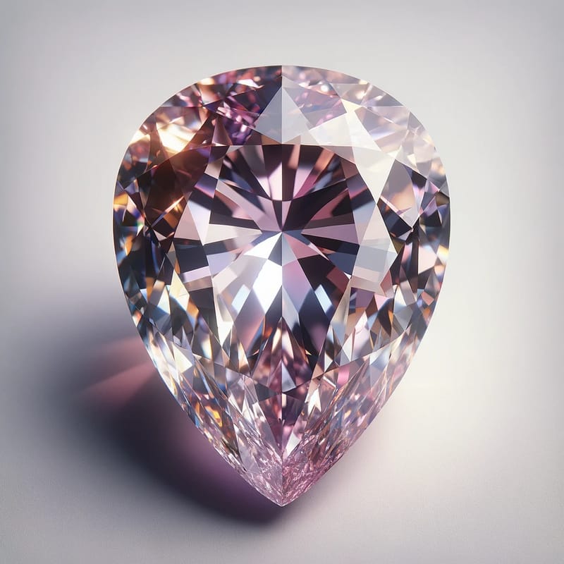0.46 カラット SI1 クラリティ ファンシーグレーピンクパープル ペア ダイヤモンド