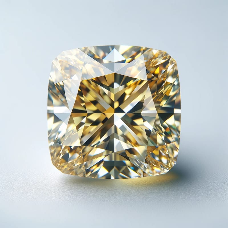0.71 カラット SI2 クラリティファンシーライトイエローラディアント ダイヤモンド