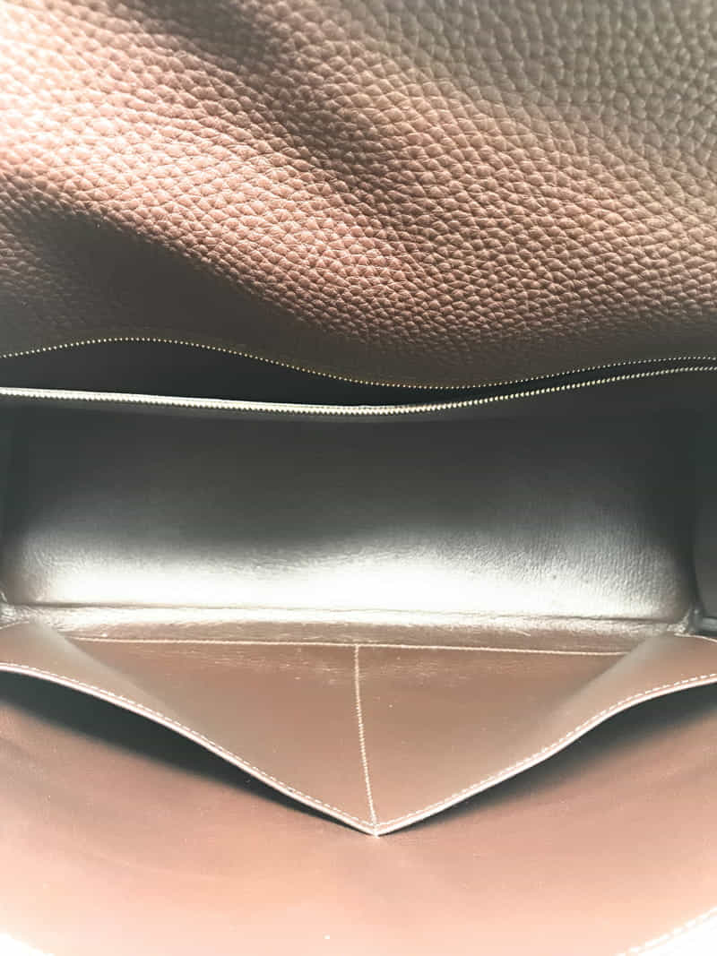 エルメス ケリー 40 チョコレートブラウン/シルバー金具 クレマンスレザー K刻印 HERMES Kelly ハンドバッグ Chocolate Brown