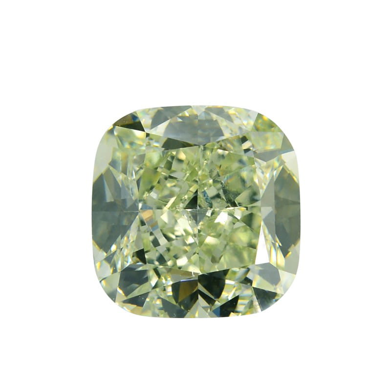 2.1 カラット クッション ファンシーブルーイッシュグリーン ダイヤモンド