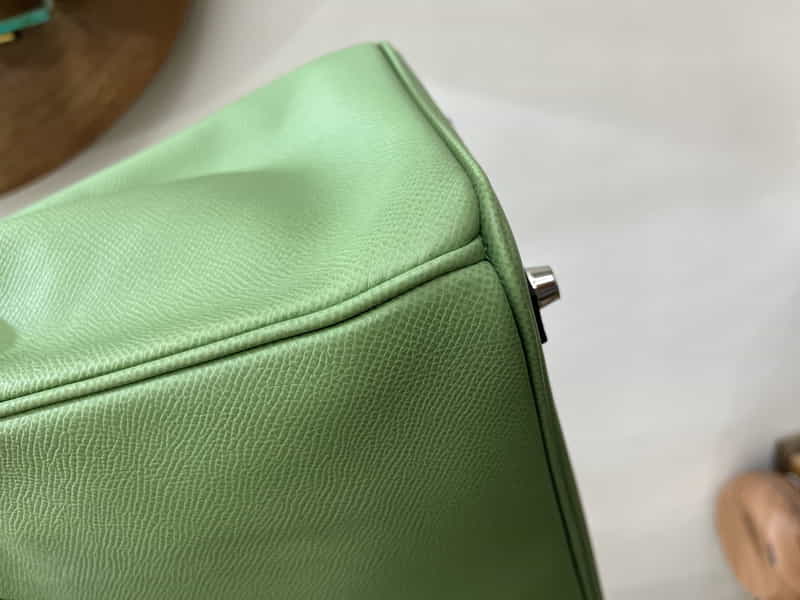 エルメス バーキン30 ヴェールクリケット/シルバー金具 エプソン T刻印 HERMES Birkin ハンドバッグ Vert Criquet
