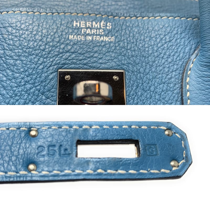 エルメス バーキン35 ブルージーン/シルバー金具 トリヨン G刻印 HERMES Birkin ハンドバッグ Blue Jean