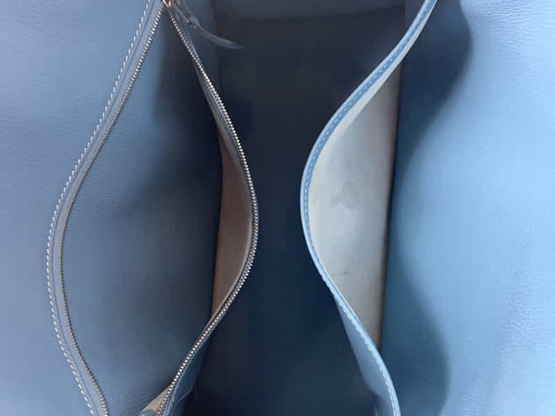 エルメス バーキン35 ブルージーン/シルバー金具 トリヨン G刻印 HERMES Birkin ハンドバッグ Blue Jean