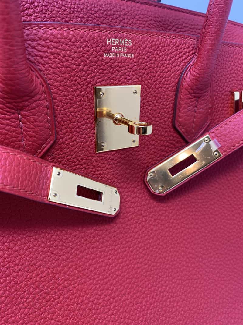 エルメス バーキン30 ルージュピヴォワンヌ/ゴールド金具 トリヨンクレマンス A刻印 HERMES Birkin ハンドバッグ