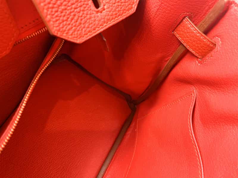 エルメス バーキン30 ルージュピヴォワンヌ/ゴールド金具 トリヨンクレマンス A刻印 HERMES Birkin ハンドバッグ