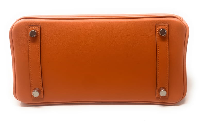 エルメス バーキン 25 オレンジ/シルバー金具 ヴォースイフト x刻印 HERMES Birkin ハンドバッグ Orange