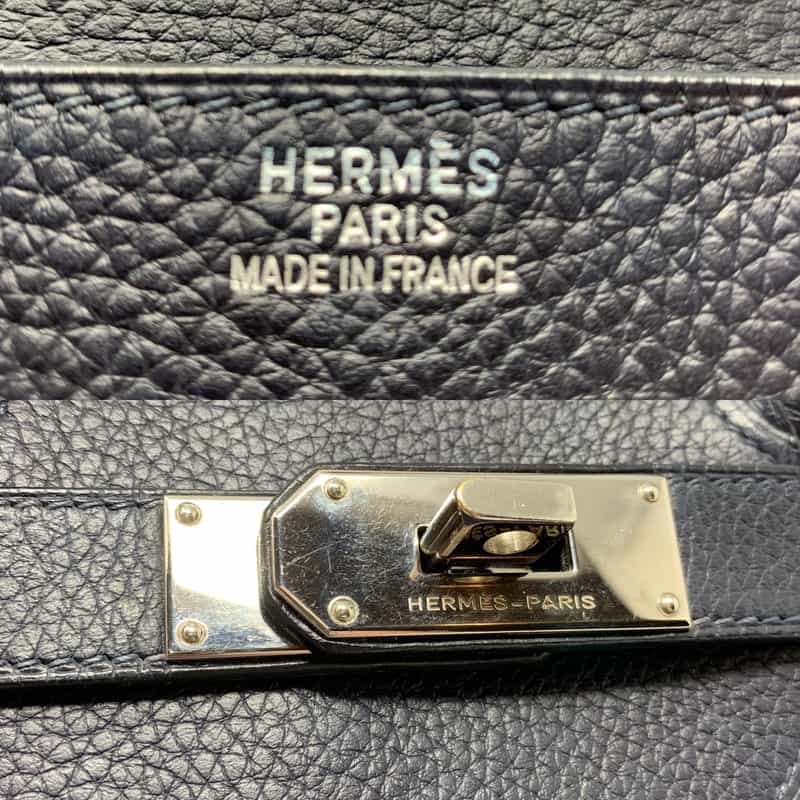 エルメス バーキン ショルダー ブラック/シルバー金具 トリヨンクレマンス T刻印 HERMES Birkin ハンドバッグ Black