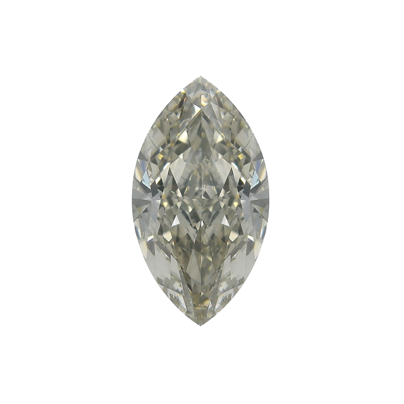 0.75 カラット SI2 クラリティ ファンシーグレーイエローグリーンマーキス ダイヤモンド