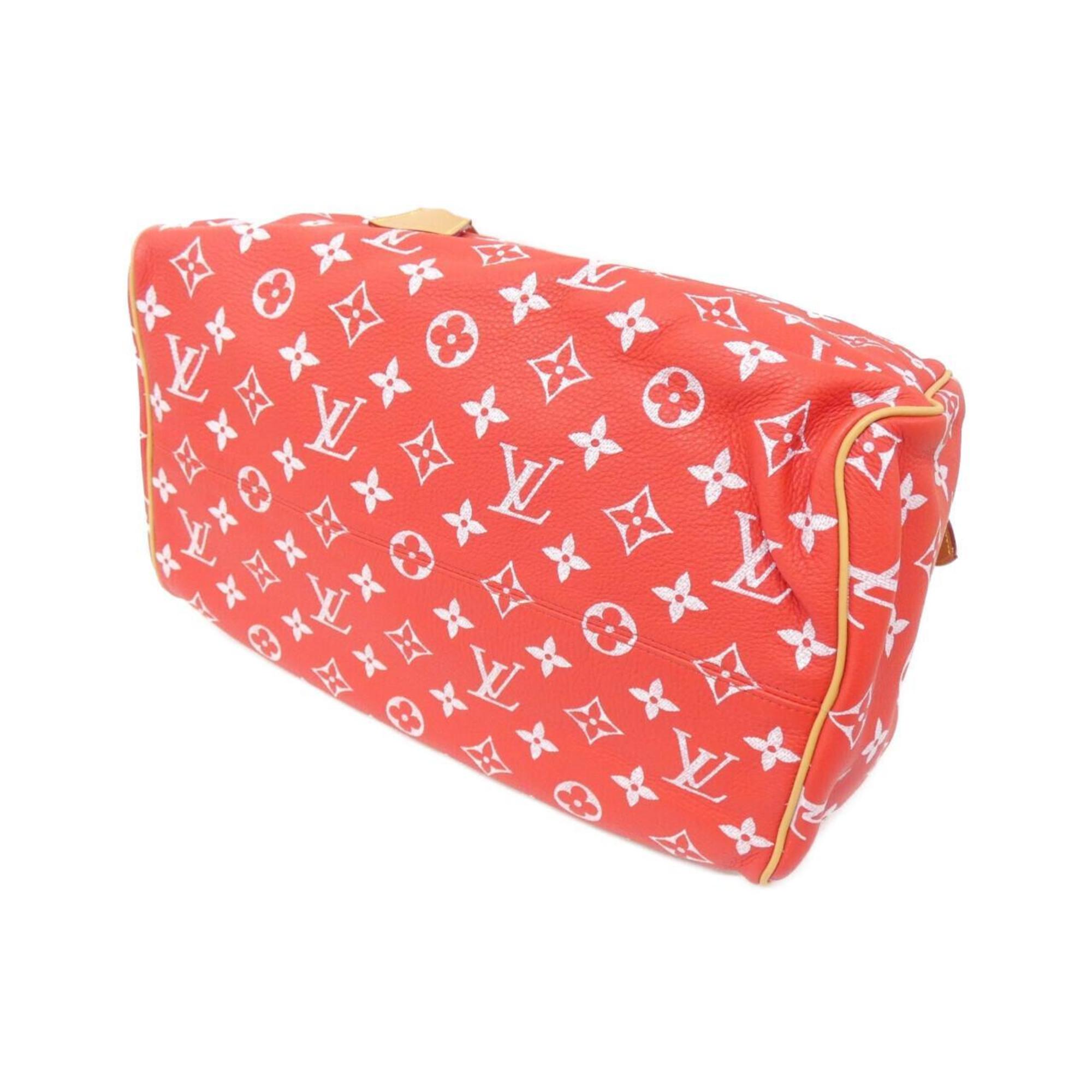 LOUIS VUITTON  ルイ・ヴィトン スピーディ P9 バンドリエール 50 モノグラム レザー レッド