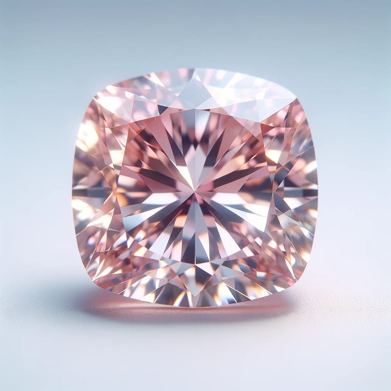 1.9 カラット SI1 クラリティ ライトピンク クッション ダイヤモンド