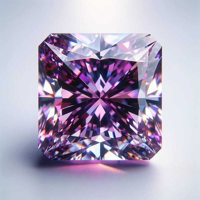 0.81 カラット ファンシーインテンスパープルピンクラディアン ダイヤモンド