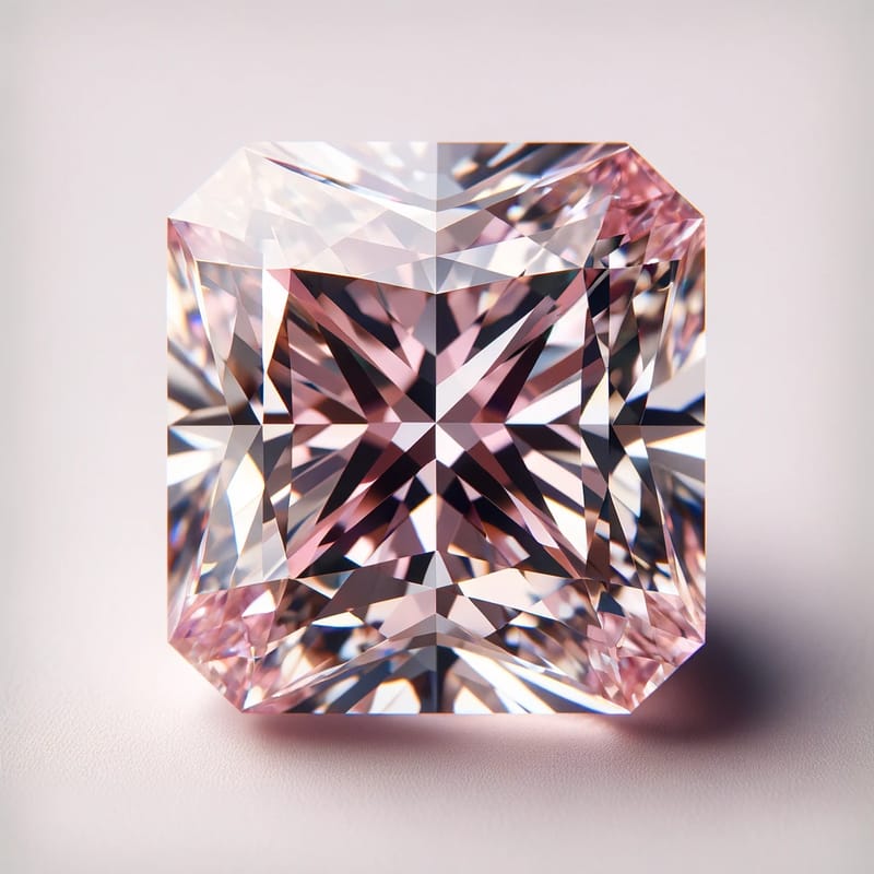 0.76 カラット ベリーライトピンク ラディアン ダイヤモンド